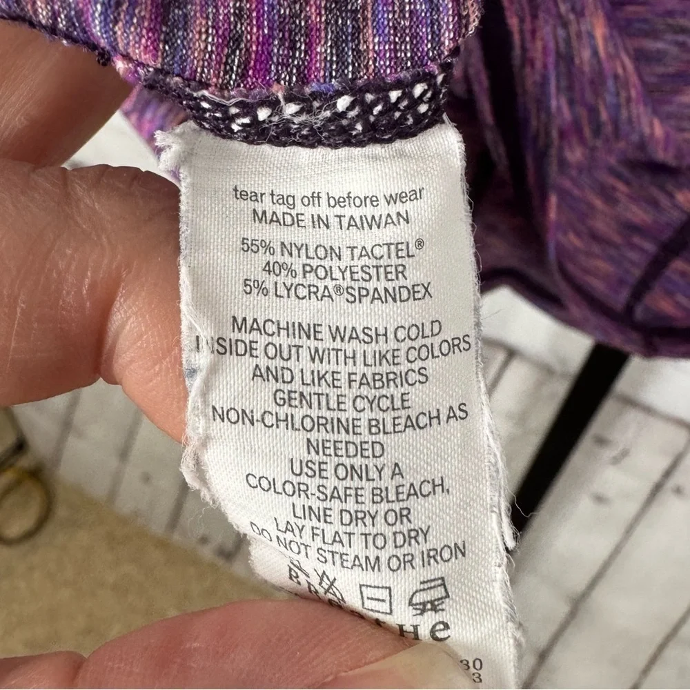 Prana Leanne A-line Foldover Athletic Skirt Purple Space Dye Size Small